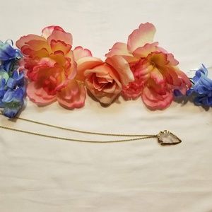 Gold and Clear Crystal Arrowhead Necklace (NWOT)
